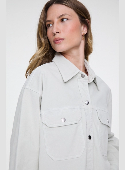 camisa sarja basic veludo animale jeans