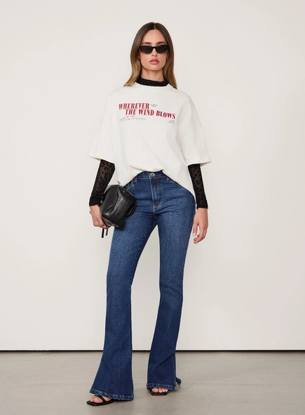 calça jeans boot basic midi fenda animale jeans