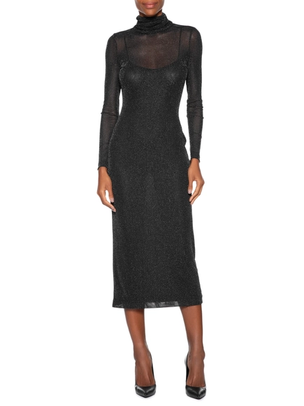 vestido midi tule com glitter animale jeans