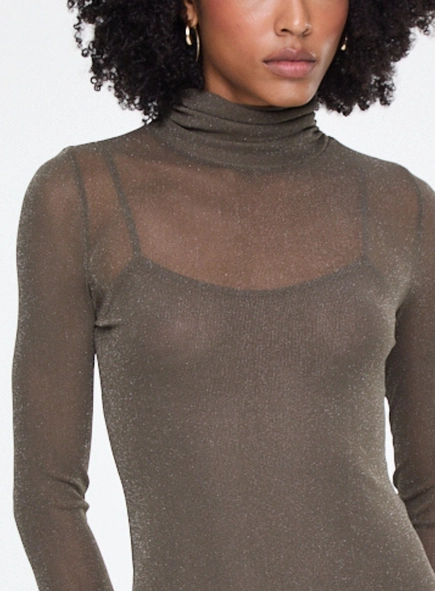 vestido midi tule com glitter animale jeans