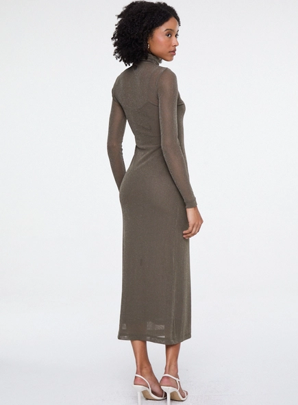 vestido midi tule com glitter animale jeans