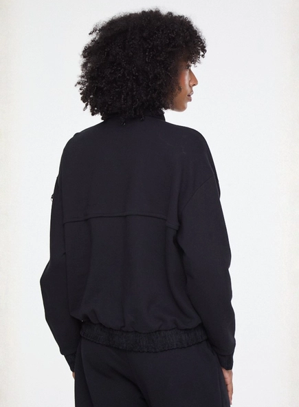 jaqueta moletom detalhes rib animale jeans cj