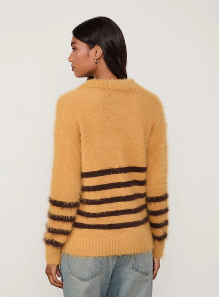 blusa tricot polo listrada animale jeans