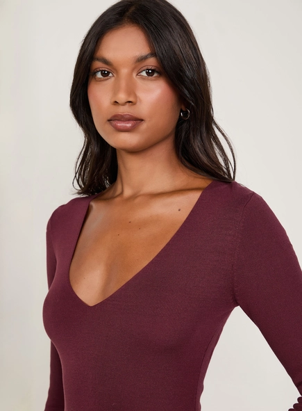 blusa tricot decote v animale jeans