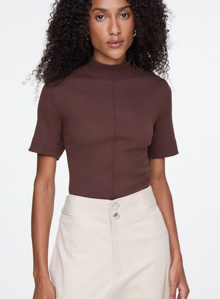 blusa mc gola alta ribana animale jeans
