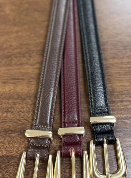 Cinto couro classic essential 2cm