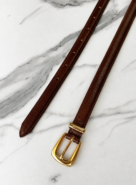 Cinto couro classic essential 2cm