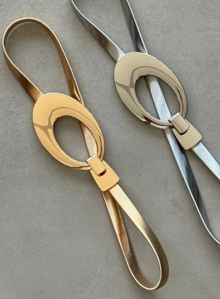 cinto metal flexível luxury vazado
