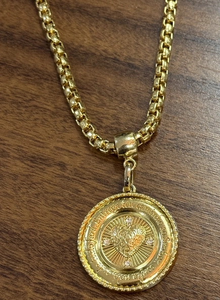 colar corrente medalhão