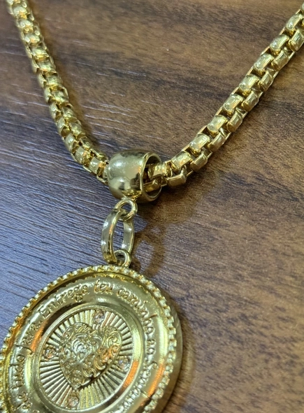 colar corrente medalhão