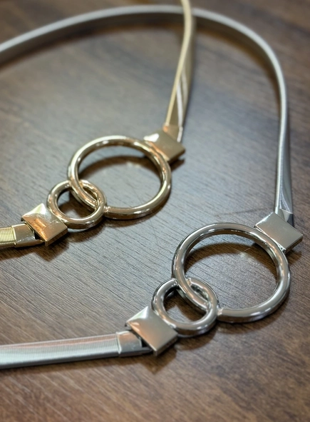 cinto metal flexível elos circle duplo