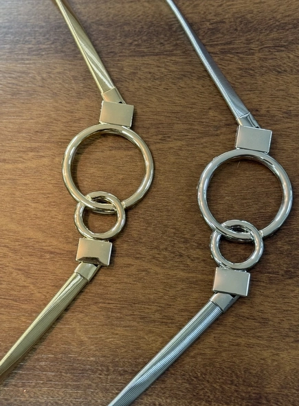 cinto metal flexível elos circle duplo