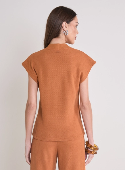 blusa decote v textura forum