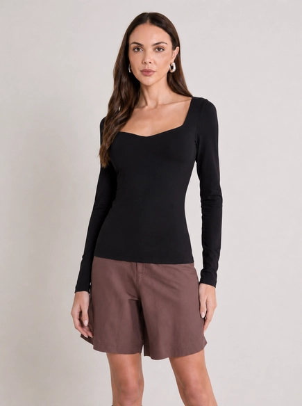 blusa ml decote sweetheart forum