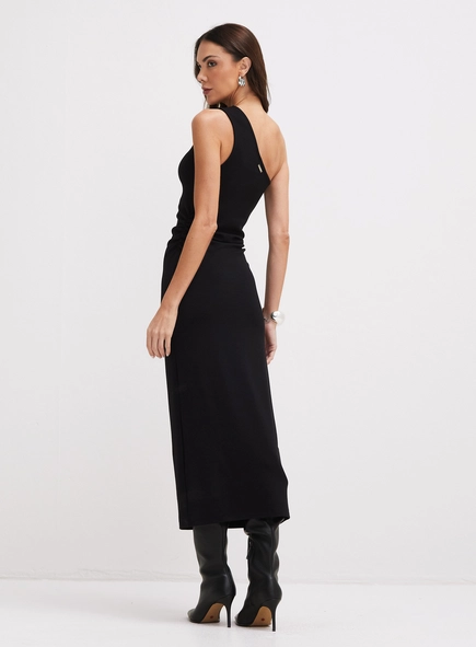 vestido midi um ombro forum