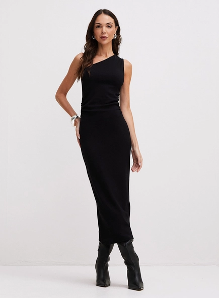 vestido midi um ombro forum