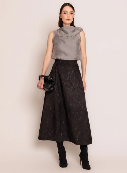 blusa sem manga chic borda barroca