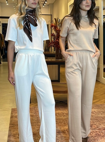 conjunto blusa mc e calca peach