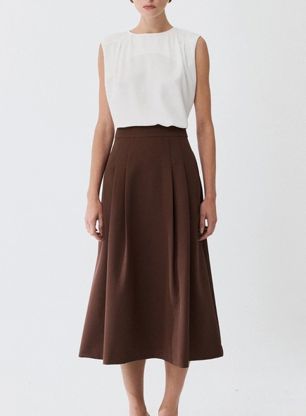 saia midi pregas elegance