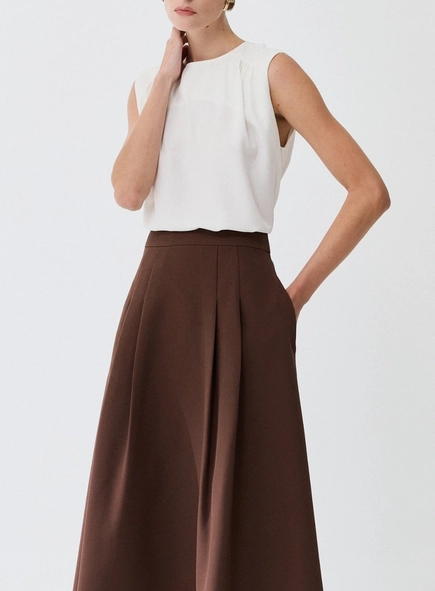saia midi pregas elegance