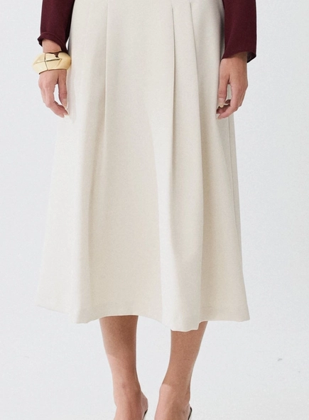 saia midi pregas elegance