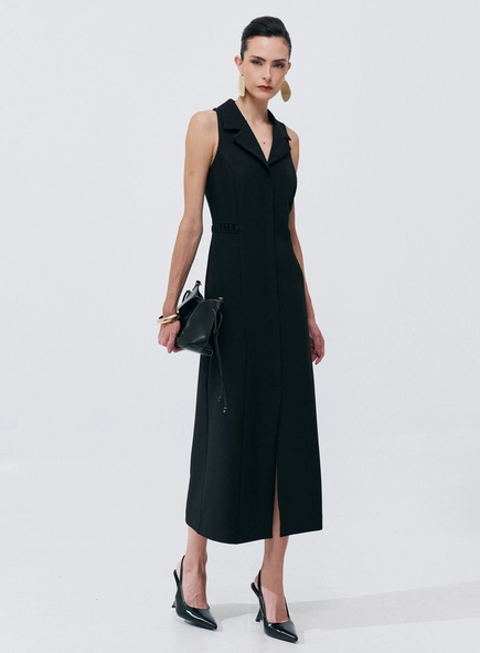 vestido midi alfaiataria belle