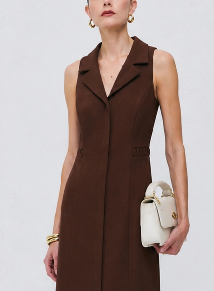 vestido midi alfaiataria belle