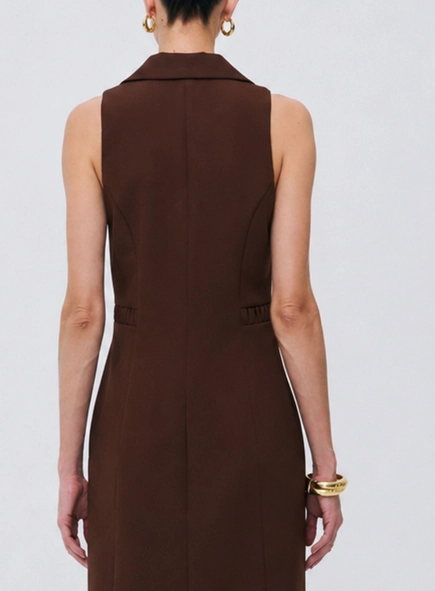 vestido midi alfaiataria belle