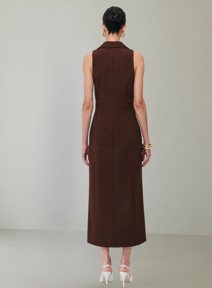 vestido midi alfaiataria belle