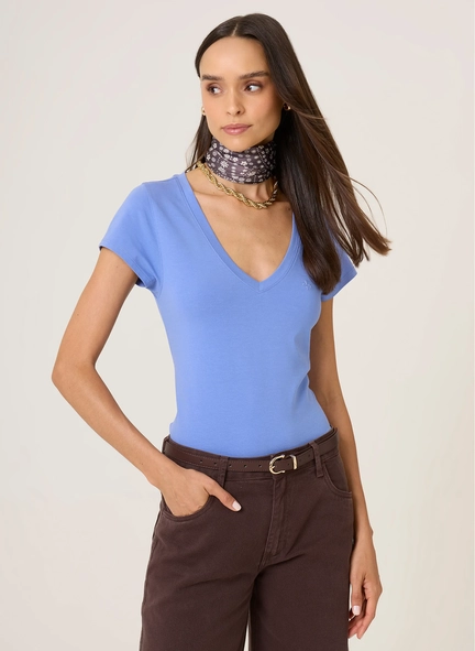 blusa mc dec v algodão pima dudalina