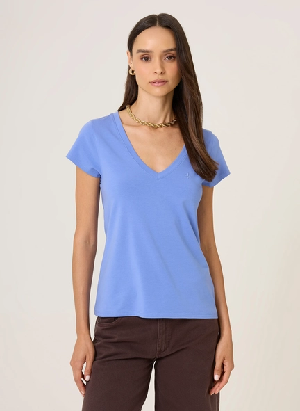 blusa mc dec v algodão pima dudalina