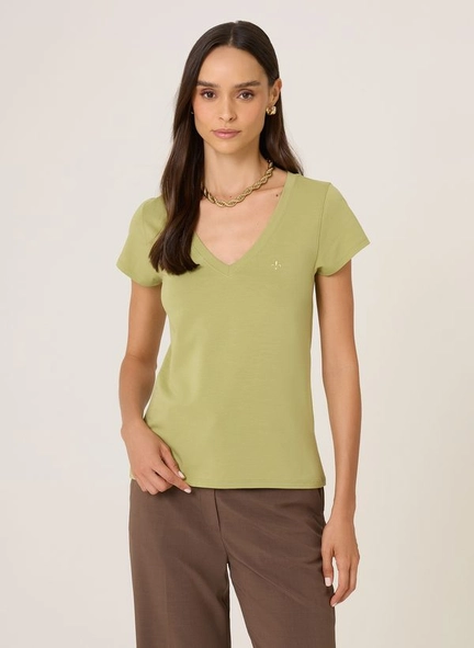 blusa mc dec v algodão pima dudalina