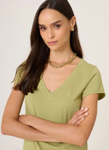 blusa mc dec v algodão pima dudalina