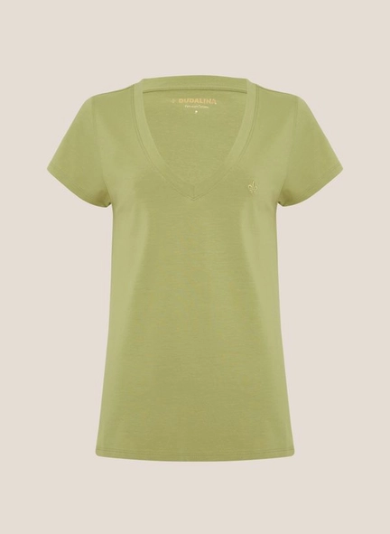 blusa mc dec v algodão pima dudalina