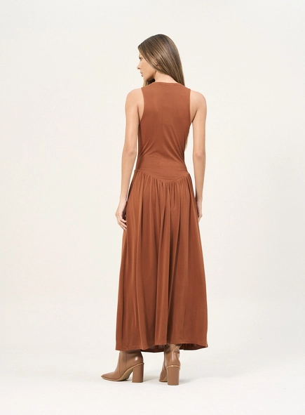 vestido midi corset open