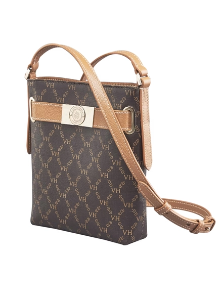 bolsa alba mini belmont victor hugo vh elos canvas coffee cuoio