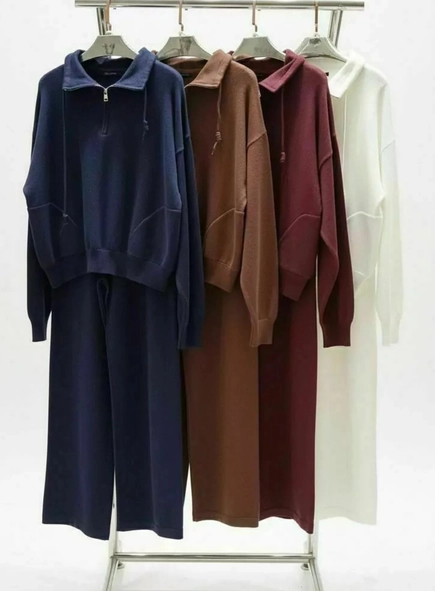 conjunto tricot soft blusa zíper e calça