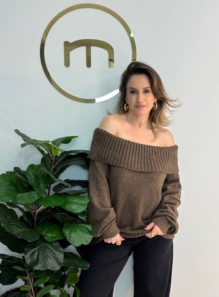 blusa tricot ombro a ombro manga ampla