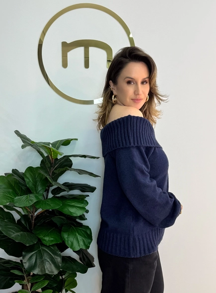 blusa tricot ombro a ombro manga ampla