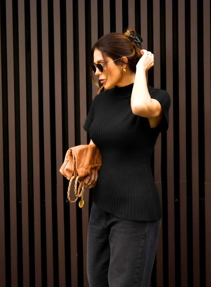 blusa tricot mc peplum lotus strech