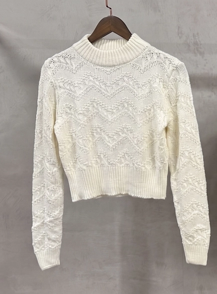 blusa tricot zig clara decote redondo