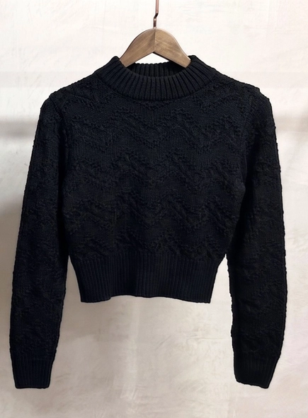 blusa tricot zig clara decote redondo