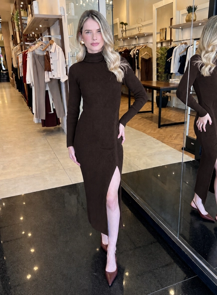 vestido midi tricot greta