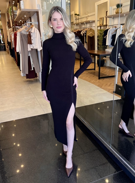 vestido midi tricot greta