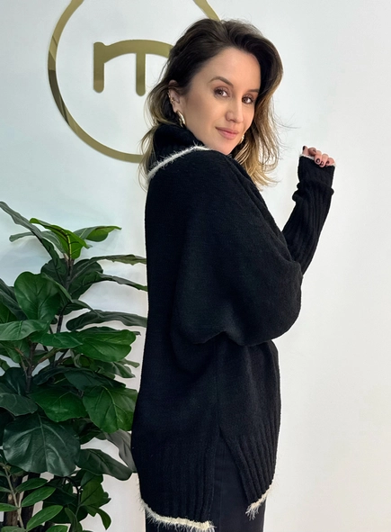blusa tricot cristal mousse