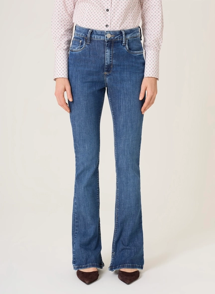 calça jeans marcela bootcut dudalina
