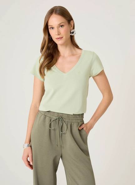 blusa decote v mc alg peruano dudalina