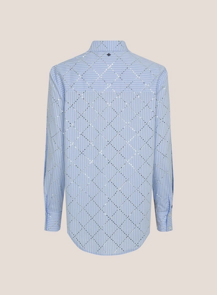 camisa ml matelassê de cristais dudalina