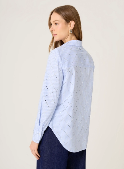 camisa ml matelassê de cristais dudalina