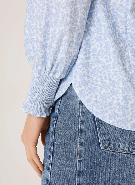 camisa ml slim est floral dudalina
